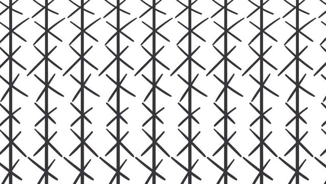 Thorny branches or fence elements move quickly in a horizontal direction.