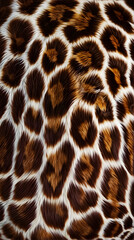 Vertical background like a leopard skin close-up with a texture of spots and fur