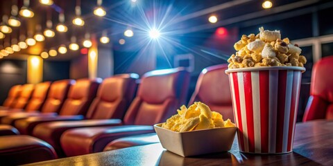 Snacks for watching a movie on table