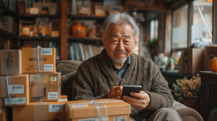 買い物依存症のシニア男性