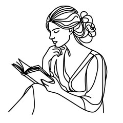 woman reading a book