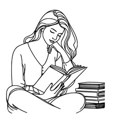 Girl reading a book