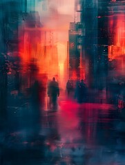 Fototapeta premium Mesmerizing Chromatic Abstract Geometric Digital Art Masterpiece in Surreal Phantasmagorical Realm