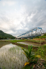Railway bridge over the river