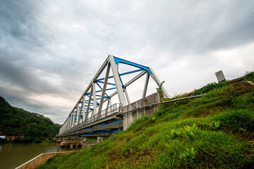 Railway bridge over the river