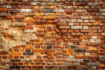 Weathered And Timeworn Brick Wall With A Hole