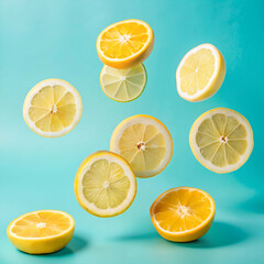 Floating Slices of Fresh Fruit