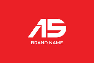 letter AS abstract vector logo, letter AS corporate company logo, letter S compass logo, letter S aviation logo, logomark
