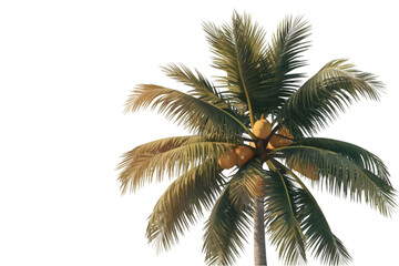 Obraz premium Coconut palm tree on a Transparent Background 