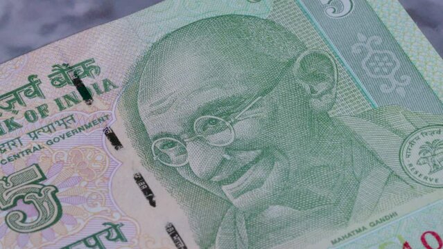 5 Indian rupees national currency money legal tender banknote bill bank 3