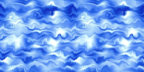 Water blur degrade alcohol ink border background. Seamless liquid flow stripe effect. Distorted tie dye wash variegated fluid blend. Repeat ombre pattern for sea, ocean, nautical maritime backdrop
