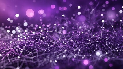 AI Neural Lines Background Abstract Purple - Landscape