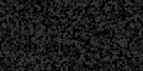 Vector geometric seamless diamond technology black and gray triangle element light background. Abstract digital grid light pattern black Polygon Mosaic triangle, business and corporate background.