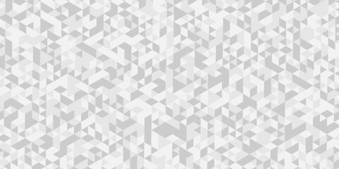 	
Vector geometric seamless diamond technology white and gray triangle element light background. Abstract digital grid light pattern white Polygon Mosaic triangle, business and corporate background.
