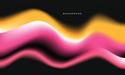 Abstract wavy colorful gradient background. Fluid color gradation template. Vibrant light wavy backdrop. For advertising, branding, presentation, or promotion.