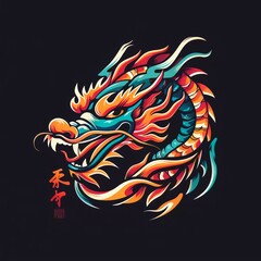 culture dragon celebration logo illustration which is very beautiful
