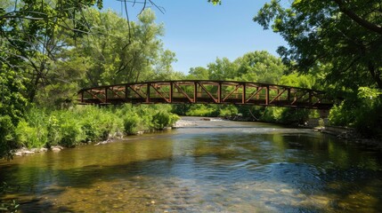Fototapeta premium A bridge spanning a river beautiful
