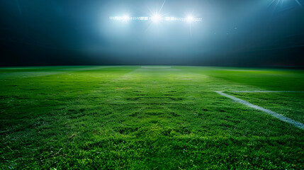 Obraz premium soccer field with spotlights