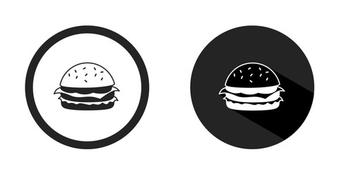 Burger logo. Burger icon vector design black color. Stock vector.