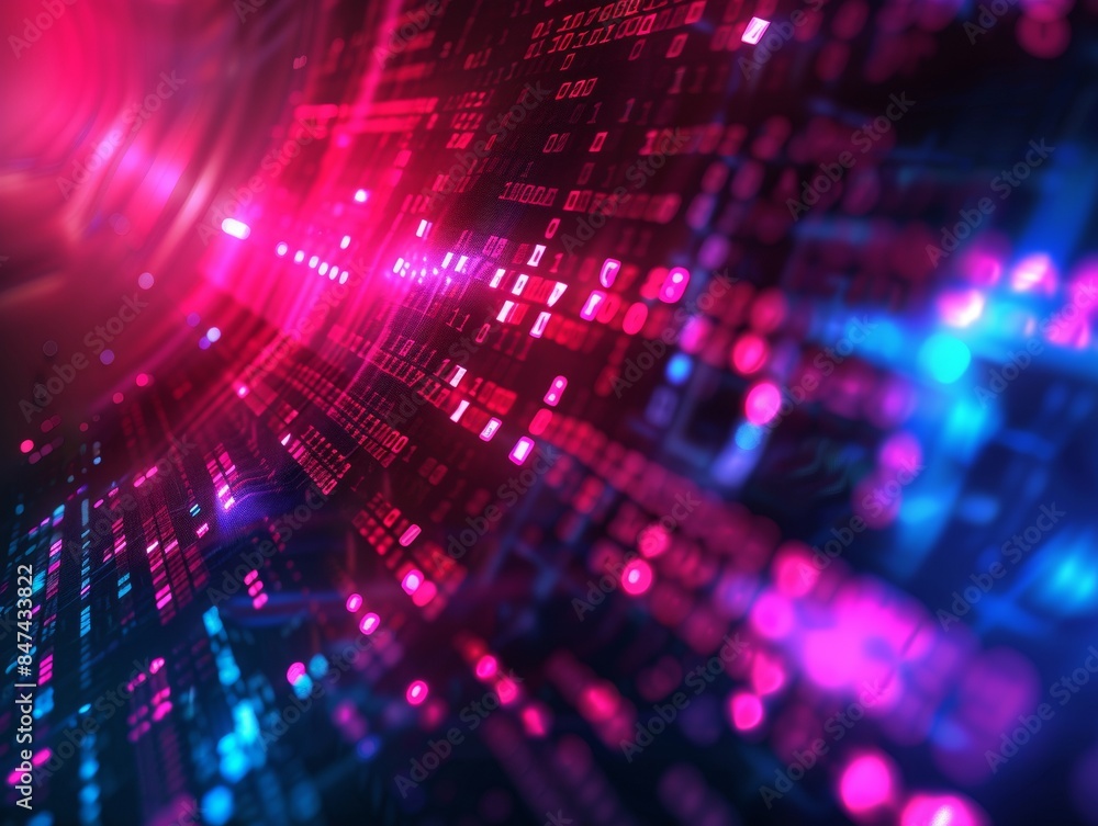 Poster abstract background of cyber security and internet safety in digital times - ai