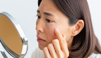 くすみに悩む中年女性