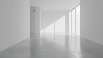 Clean white space with a large empty area and a smooth background.