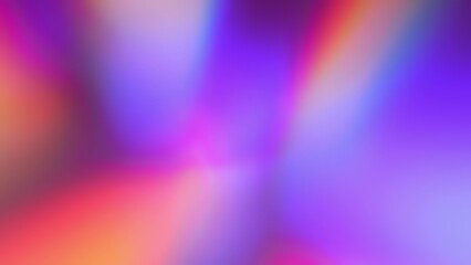 Vivid blur neon pink red orangeblue purple rainbow color gradient abstract background. Light through a prism