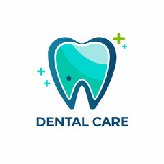 Logo Dental Care with blue line for your business