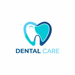 Logo Dental Care with blue line for your business