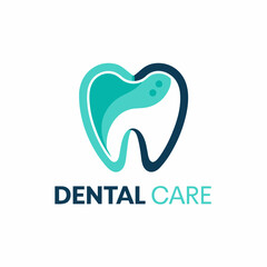 Logo Dental Care with blue line for your business