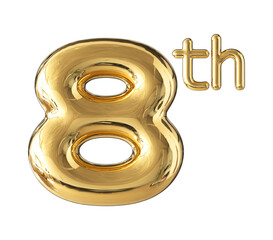 Anniversary Gold Number 8