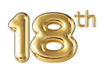 Anniversary Gold Number 18