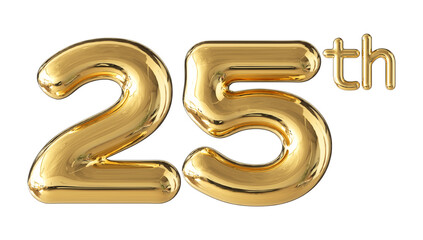 Anniversary Gold Number 25