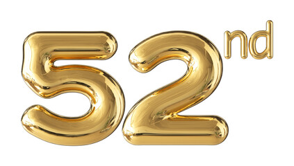 Anniversary Gold Number 52