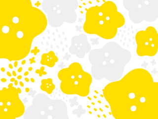 北欧風の背景テンプレート19 でか花柄