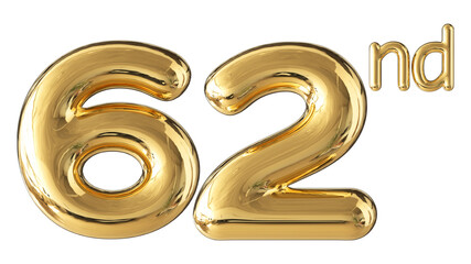 Anniversary Gold Number 62