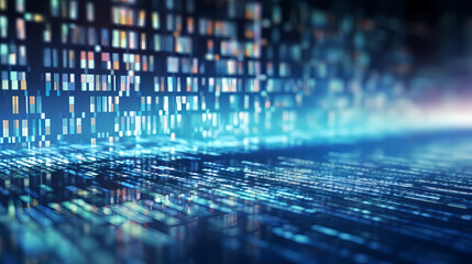 Fototapeta premium Glowing binary code