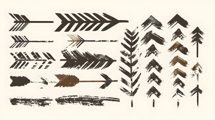 Diverse Collection of Stylized Arrow Brushes for Dynamic Graphic Design Projects and Directional Cues