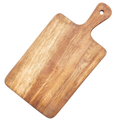 Fototapeta premium Wooden Chopping Board Isolated on Clear Background