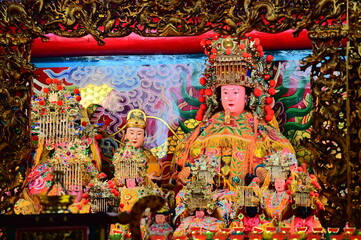 Taiwan - May 25, 2024: Qingyuan Temple (慶元宮) in Toucheng, Yilan, Taiwan, founded in 1796, is the oldest Mazu temple in Yilan, serving as a central place of worship and cultural heritage.