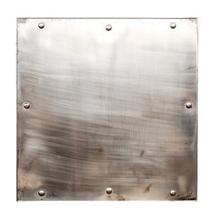 Fototapeta premium Metal Plate Isolated on Transparent