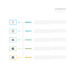 Infographic 5 options design elements for your business data. Vector Illustration.