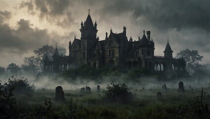 Obraz premium The haunting beauty of a dream where forgotten memories resurface amidst a landscape of swirling mist ai_generated