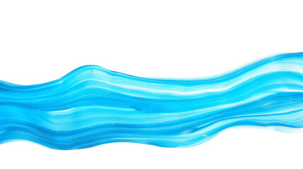 Fototapeta premium Abstract Blue Wave on Transparent Background Cutout