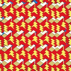 Seamless pattern of repeating sequences resembling Turing's work on repetitive patterns, Generative AI
