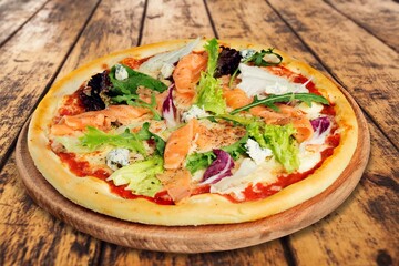 Pizza traditional Italian food baked