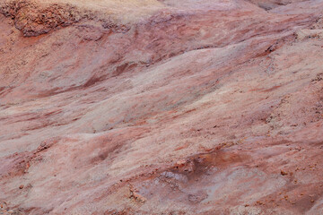 Red soil.  Waimea Canyon Basalt / Napali Member / Lava flows, Kauai, Hawaii
