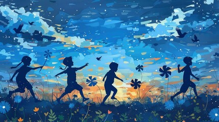  Silhouette of a person reading under a tree