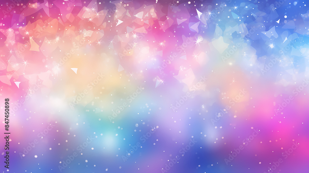 Wall mural Soft pastel background with stars and bokeh lights - Wall murals
