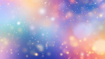 Soft pastel background with stars and bokeh lights